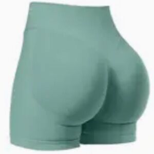 Green High-Waisted Shorts